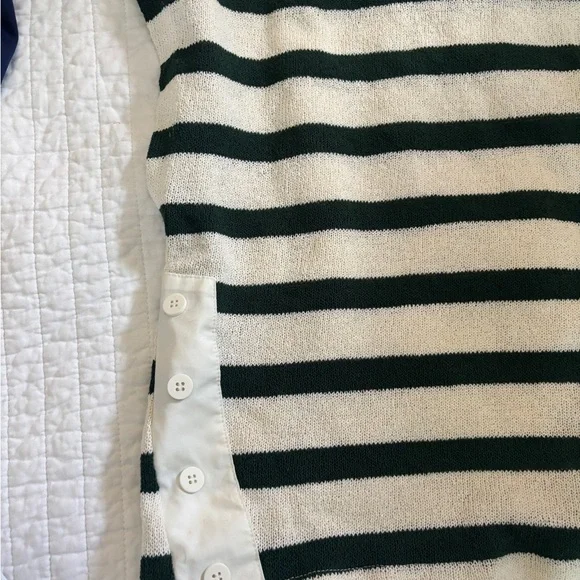 Striped Sweater with Button Accents - Picture 3 of 3